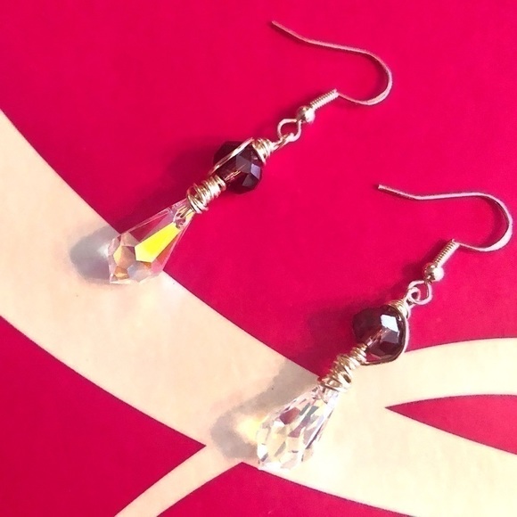 𝅺SWAROVSKI Sterling Silver Earrings Genuine Handcrafted - Picture 10 of 11